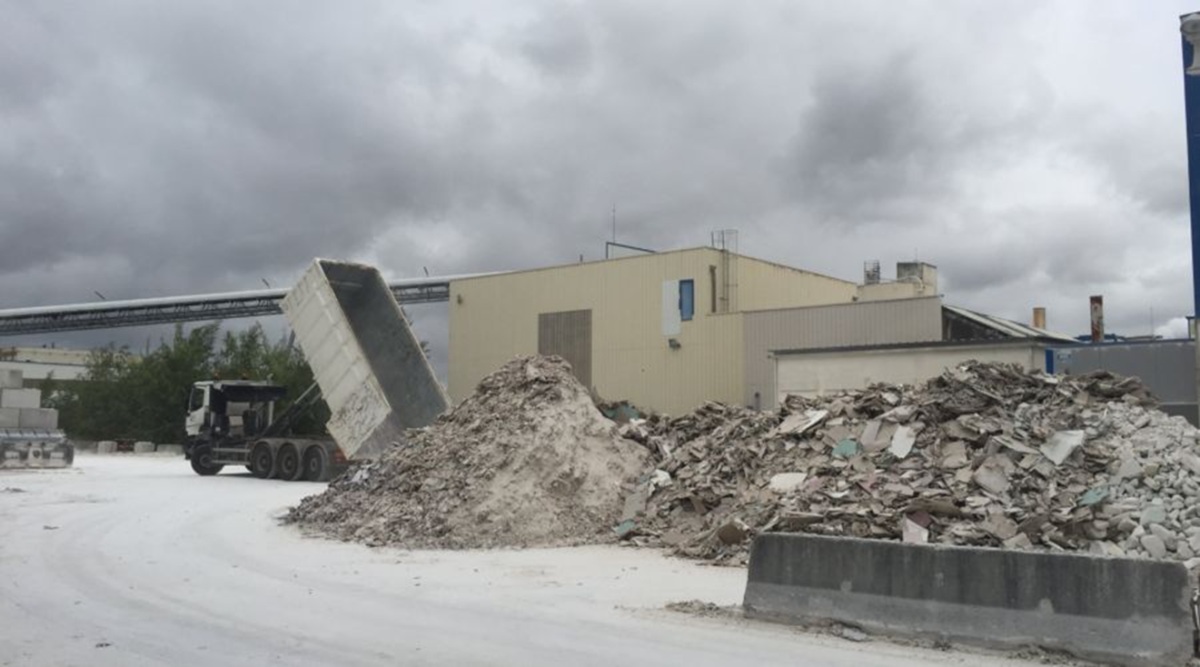 205 426 tonnes de déchets de plâtre recyclées en 2024. © Les industries du plâtre